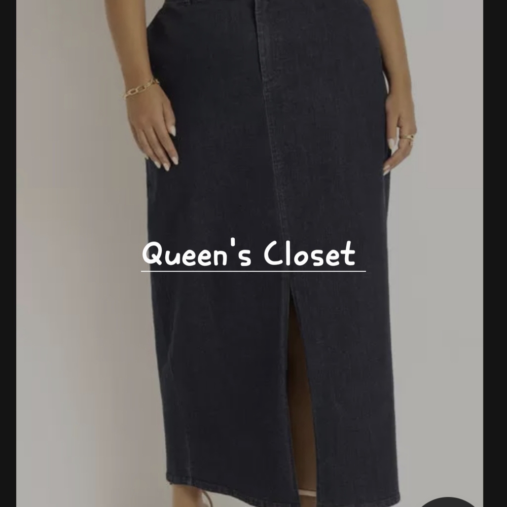 Eloquii: Dark Denim Maxi Skirt💥Nwot